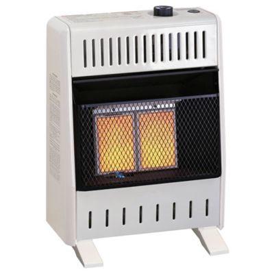 ProCom Heating Ventless Natural Gas Infrared Plaque Heater with Base Feet - 10,000 BTU, Manual Control