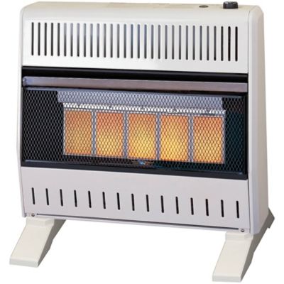 ProCom Heating Ventless Liquid Propane Infrared Plaque Heater with Base Feet - 25,000 BTU, Manual Control