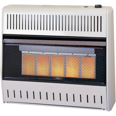 Image showing  Ventless Liquid Propane Infrared Plaque Heater with Base Feet - 25,000 BTU, Manual Control