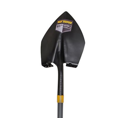 Image showing  Round Point Excavator Shovel with Fiberglass Handle and Cushion Grip