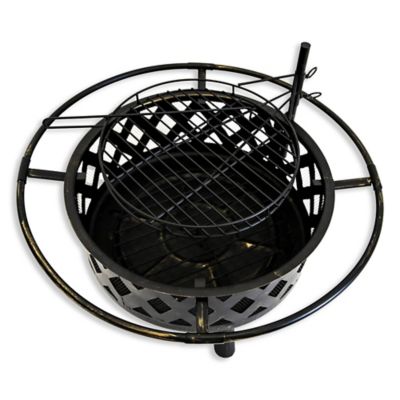 Bluegrass Living 30 in. Roadhouse Wood Burning Fire Pit with Cover