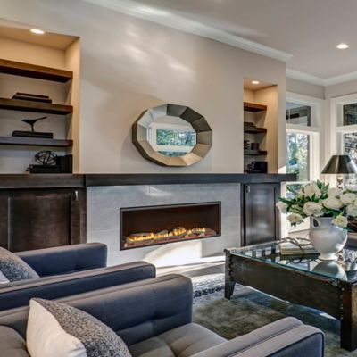 Image showing  Vent-Free Linear Natural Gas Fireplace - 48 in. Remote Control