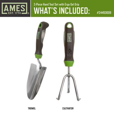 Image showing  2 pc. Gel Grip Hand Trowel and Cultivator Set