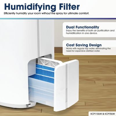 Image showing  Smart Plasmacluster Ion Air Purifier and Humidifier, KC-P70UW
