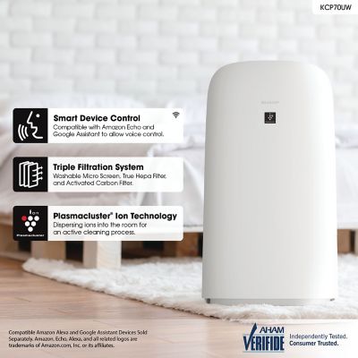 Image showing  Smart Plasmacluster Ion Air Purifier and Humidifier, KC-P70UW