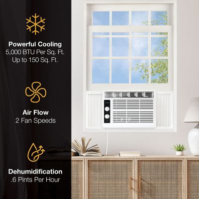 Image showing  5,000 BTU 115V Window-Mounted Air Conditioner with Mechanical Controls