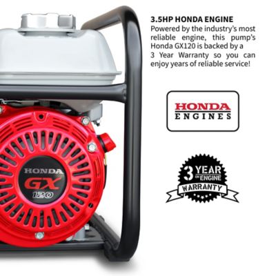 Image showing  2 in. Water Pump powered by 3.5HP Honda GX120 Engine Portable Utility, TW2H