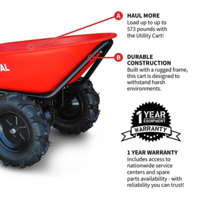 Image showing  Electric Utility Cart 40V Battery-Powered Wheelbarrow 570 lb. Bucket Capacity