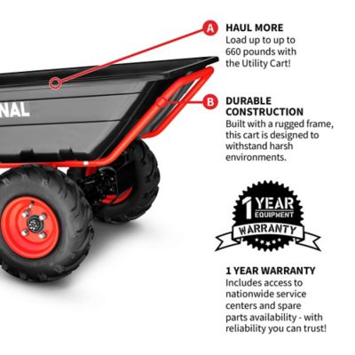 Image showing  Heavy Duty Electric Utility Cart 40V Battery-Powered Wheelbarrow 660 lb. Bucket Capacity