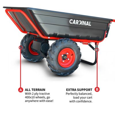Image showing  Heavy Duty Electric Utility Cart 40V Battery-Powered Wheelbarrow 660 lb. Bucket Capacity