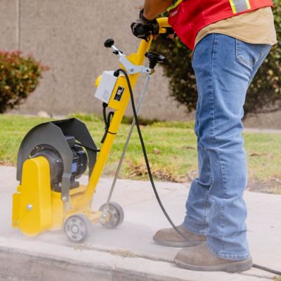 Image showing 7 th Tomahawk Power Electric 8 in. Concrete Scarifier Planer Grinder for Sidewalk Trip Hazard Repair, Traffic Line Removal