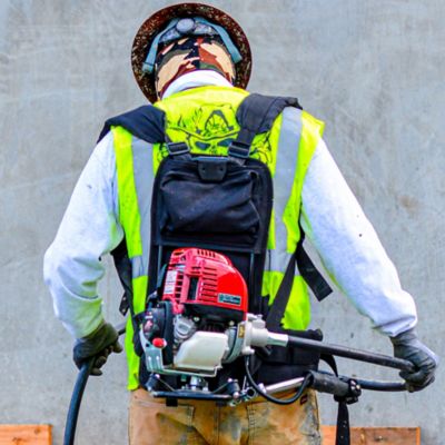 Image showing 6 th Tomahawk Power 2HP Honda Concrete Vibrator with 16 ft. 2 in.Head Flex Shaft Cable Whip Backpack 12000 VPM