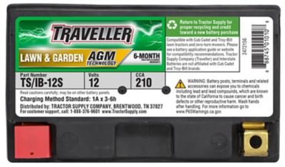 Image showing  12V 210 CCA Replacement Lawn and Garden Battery with AGM Technology