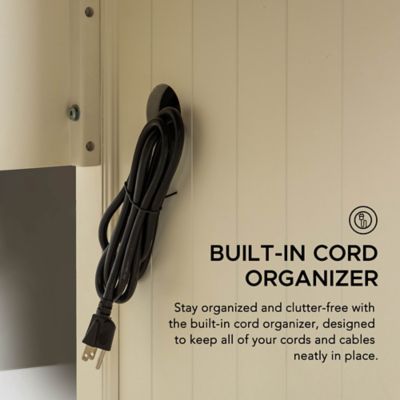 Image showing 8 th Sunjoy 58 in. Double Pedestal Desk Home Office Computer Desk Workstation with Charging Station 3 Drawers and 2 Cabinets