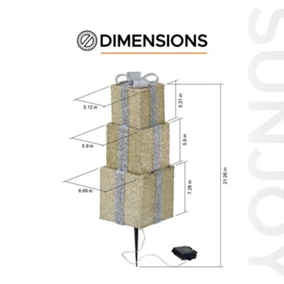 Image showing 6 th Sunjoy Gift Stack LED Illuminated Planter Spike