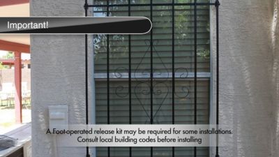 Image showing  42 in. High Su Casa Vertical 7-Bar Window Guard