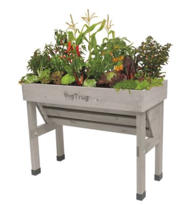 Image showing  Wooden Raised Bed Planter Small Wall Hugger, VTWHSGW0391USA