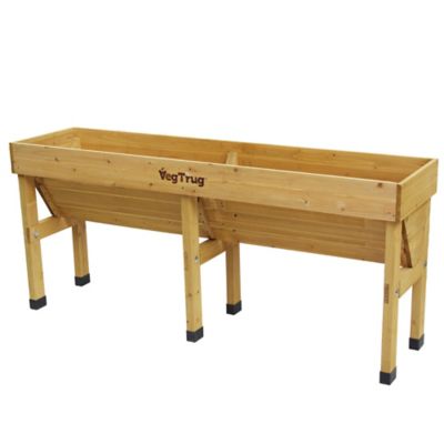 VegTrug Wooden Raised Bed Planter Medium Wall Hugger, VTWHMDN0382USA