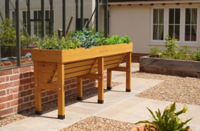 Image showing  Wooden Raised Bed Planter Medium Wall Hugger, VTWHMDN0382USA