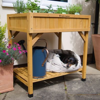 Image showing  Wooden Raised Bed Planter Herb Garden, RHP6002NUSA