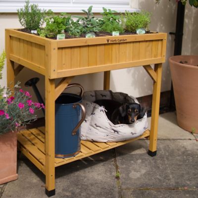 Image showing  Wooden Raised Bed Planter Herb Garden, RHP6002NUSA