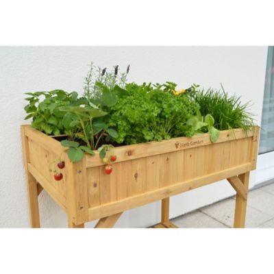 Image showing  Wooden Raised Bed Planter Herb Garden