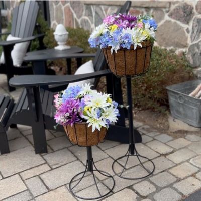 Image showing  Small Aqua Tower Basket Stand