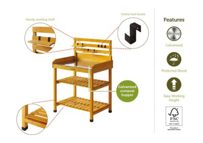 Image showing  Potting Table, Natural