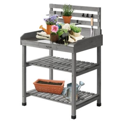 VegTrug Potting Table, Gray Wash