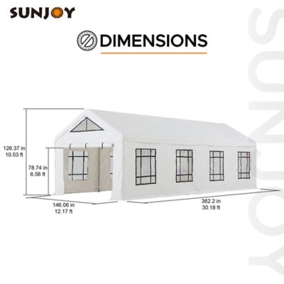 Image showing 8 th Sunjoy Sundale 12 ft. x 30 ft. Party Tent