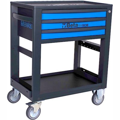 Beta Tools 3-Drawer Rolling Tool Cart, Lockable, Anti-Fall Edge, 51000606