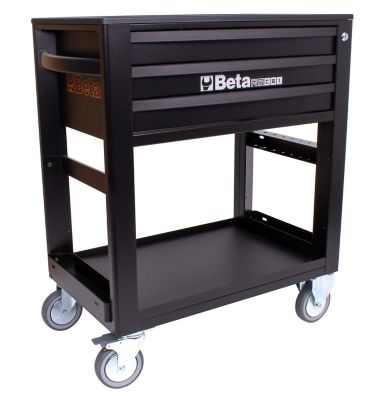 Beta Tools 3-Drawer Rolling Tool Cart, Lockable, Anti-Fall Edge, 51000609