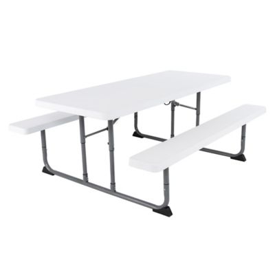 Image showing  Outdoor 72 in. Foldable Picnic Table With Bench Seating