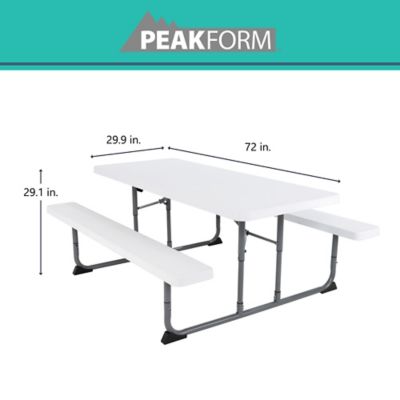 Image showing  Outdoor 72 in. Foldable Picnic Table With Bench Seating