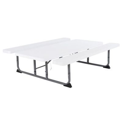 Image showing 8 th Peakform Outdoor 72 in. Foldable Picnic Table With Bench Seating