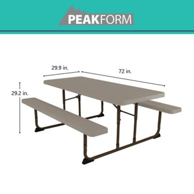 Image showing  6 ft. Wood Grain Outdoor Picnic Table