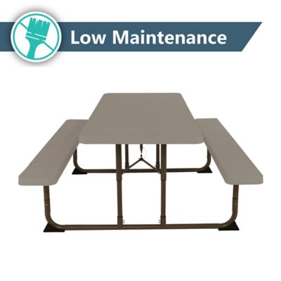 Image showing  6 ft. Wood Grain Outdoor Picnic Table