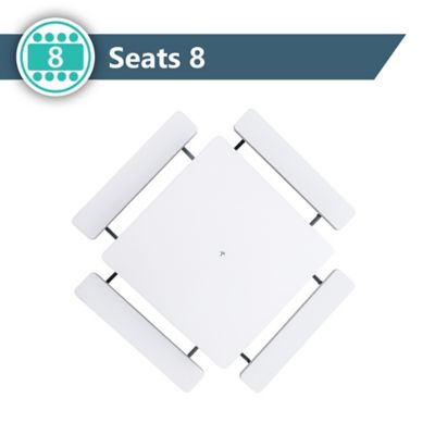 Image showing 6 th Peakform 48 in. Square Outdoor Picnic Table, White