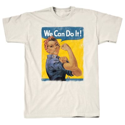 Pierce Archive Vintage Rosie The Riveter Short Sleeve Graphic T-Shirt