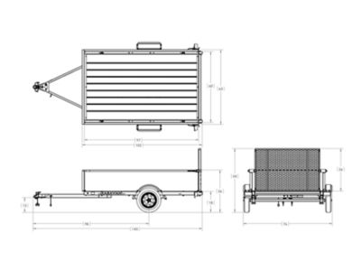 Image showing  5 ft. x 8 ft. Solid Wall Utility Trailer
