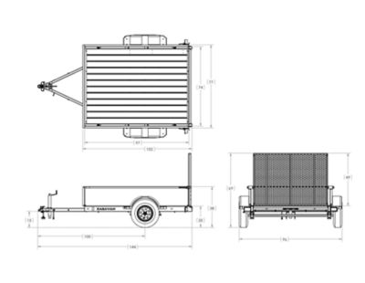 Image showing  6 ft. x 8 ft. Solid Wall Utility Trailer