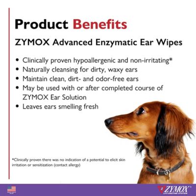 Image showing  Advanced Enzymatic Ear Wipes for Dogs & Cats, 100 ct.