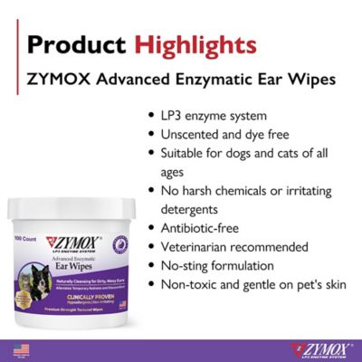 Image showing  Advanced Enzymatic Ear Wipes for Dogs & Cats, 100 ct.