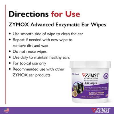 Image showing 5 th Zymox Advanced Enzymatic Ear Wipes for Dogs & Cats, 100 ct.
