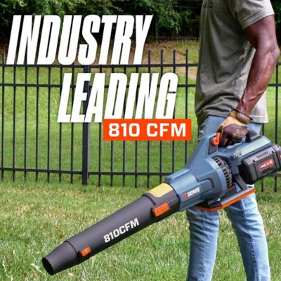 Image showing 11 th Senix 170 MPH/810 CFM 60V Max Cordless Handheld Leaf Blower, Battery and Charger Included