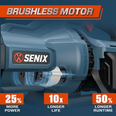 Image showing 14 th Senix 170 MPH/810 CFM 60V Max Cordless Handheld Leaf Blower, Battery and Charger Included