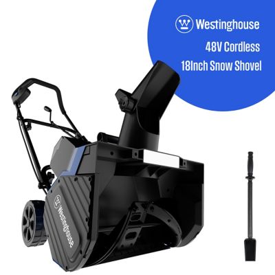 Westinghouse 48V (2x24V) WSnow18 Walk Behind Cordless Electric Snow Thrower, Dual LED Lights 18in W 15 Amp Engine (Tool Only)