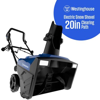 Westinghouse WSnow20 Walk Behind Corded Electric Snow Thrower with Dual LED Lights, 20 in. Wide, 15 Amp Engine