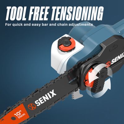 Image showing 9 th Senix 10 in. 60V Max Cordless Pole Saw, Battery and Charger Included