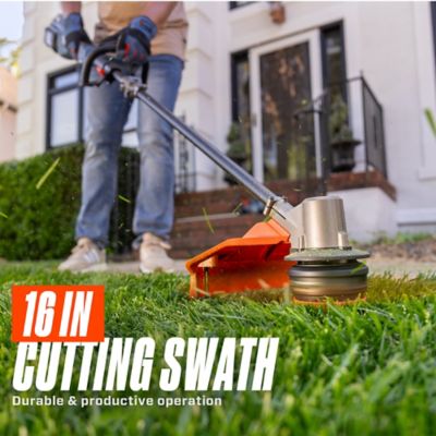Image showing 7 th Senix 16 in. 60V Max Straight Shaft Cordless String Trimmer, Battery and Charger Included